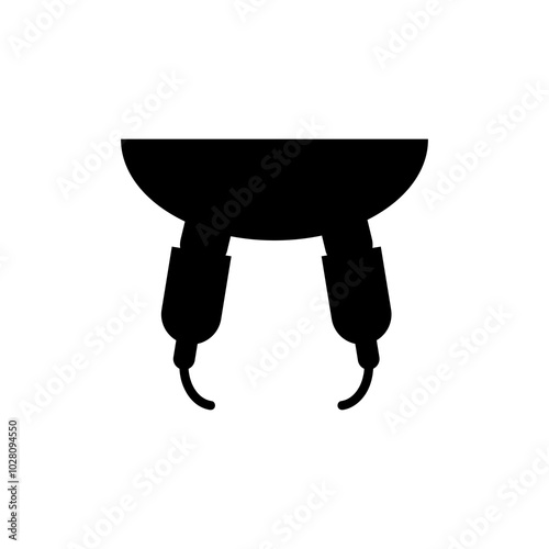 Automatic milking udder icon, vector flat black simple illustration for web and app..eps