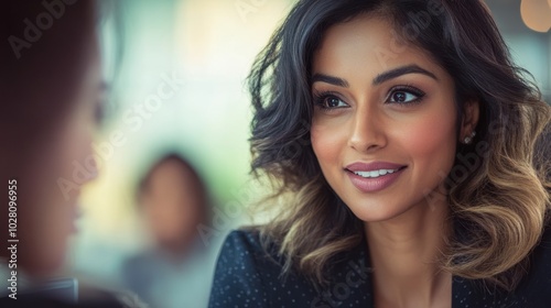 Wallpaper Mural Indian businesswoman mentoring young entrepreneurs, depicting a professional guiding young business owners, offering advice, and fostering innovation,  Torontodigital.ca