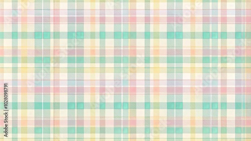 Interwoven Hues of Pastel Plaid, Evoking a Sense of Softness and Tranquility