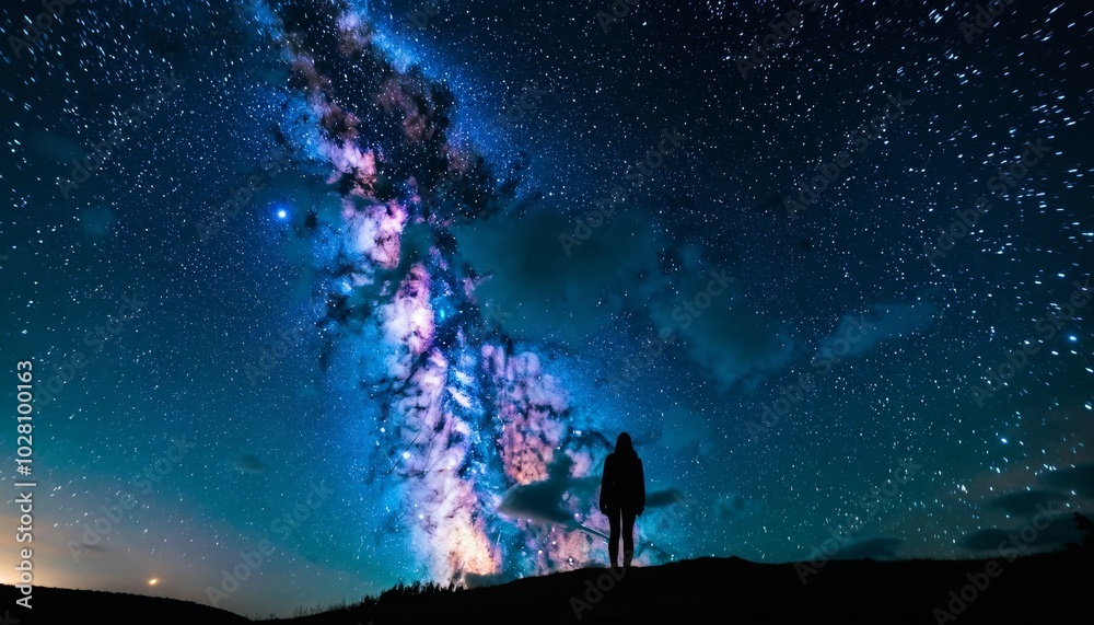 Fototapeta premium Silhouette Under Stars
