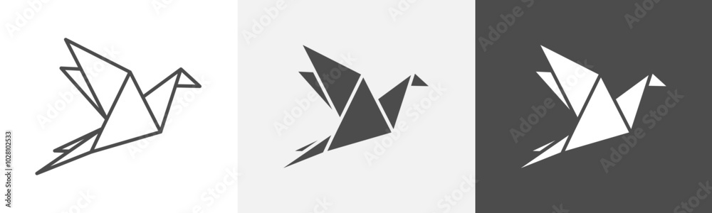 origami icon Symbol in isolated background origami icon Symbol in isolated background