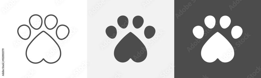paw icon Symbol in isolated background paw icon Symbol in isolated background