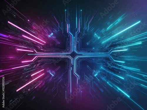 Abstract Lights, Computer Circuitry