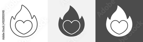 passion icon Symbol in isolated background