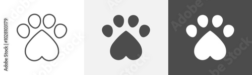 paw icon Symbol in isolated background