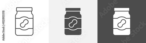 peanut butter icon Symbol in isolated background