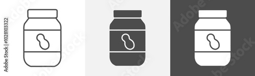 peanut butter icon Symbol in isolated background