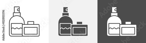 perfume icon Symbol in isolated background