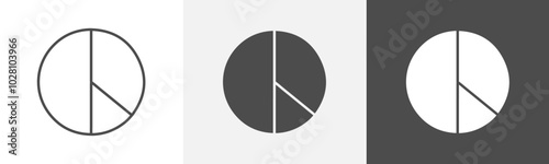 pie graph icon Symbol in isolated background