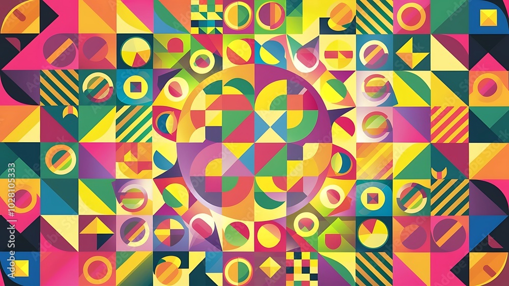 Retro geometric background Retro geometric background