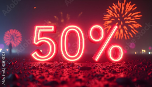 fifty percent badge shapesuper sale promotion