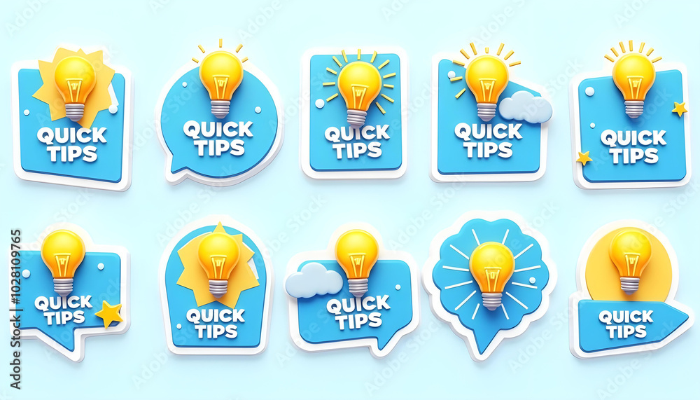 Fototapeta premium quick tips information badge shape