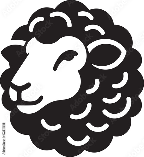sheep head silhouette