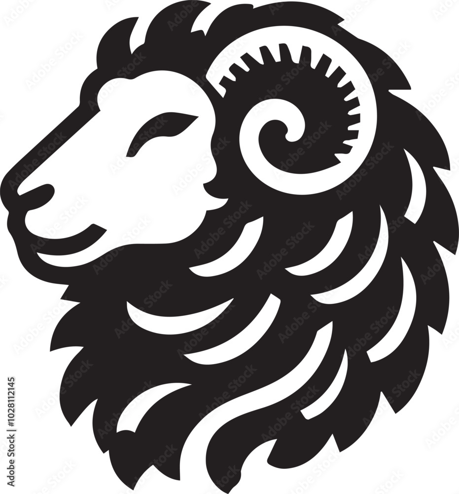 sheep head silhouette sheep head silhouette