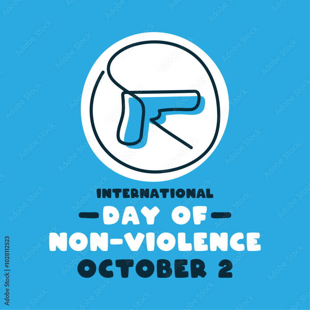 International Day of Non-Violence. October 2. Flat design vector. Poster, banner, card, background. International Day of Non-Violence. October 2. Flat design vector. Poster, banner, card, background.