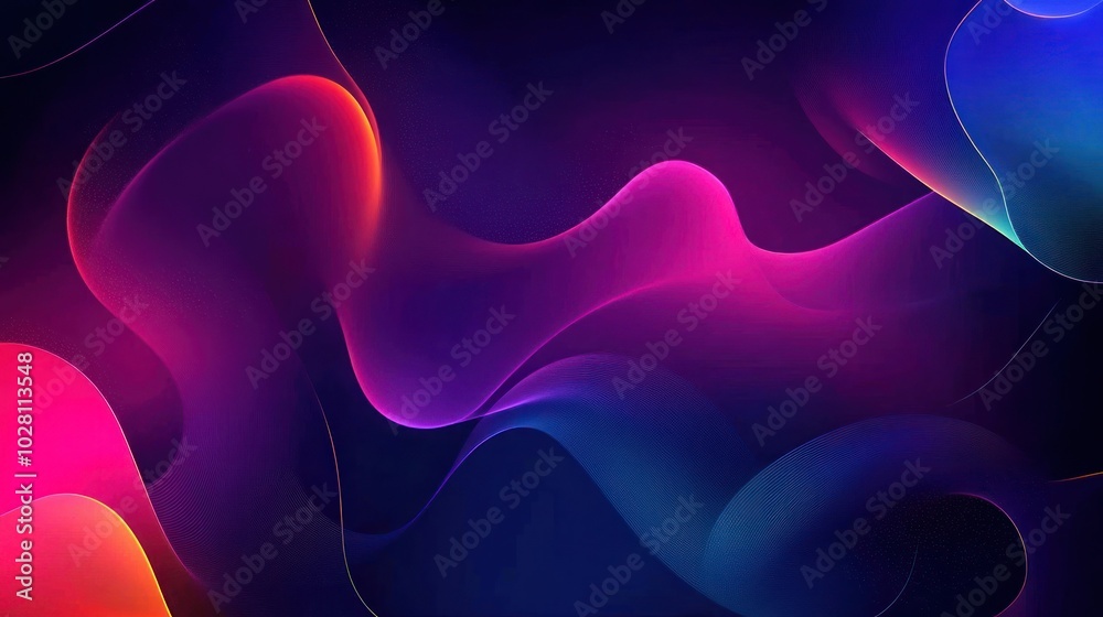 Obraz premium Abstract Neon Waves