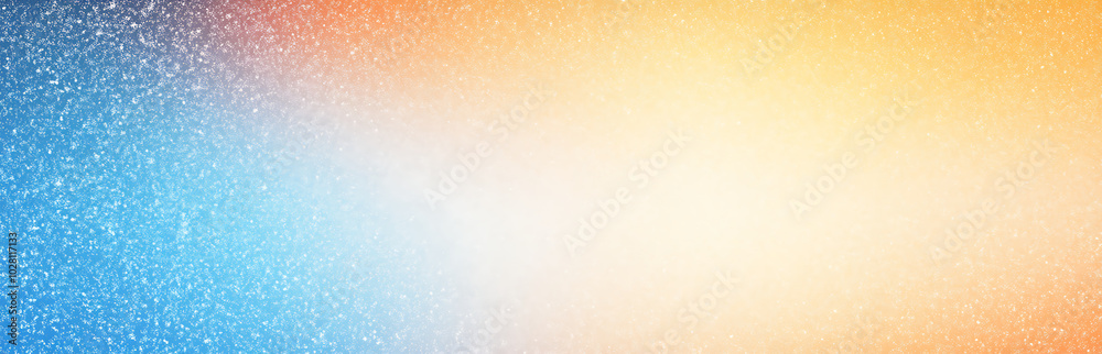 Fototapeta premium Orange blue white grainy gradient background, abstract noise texture pastel light banner