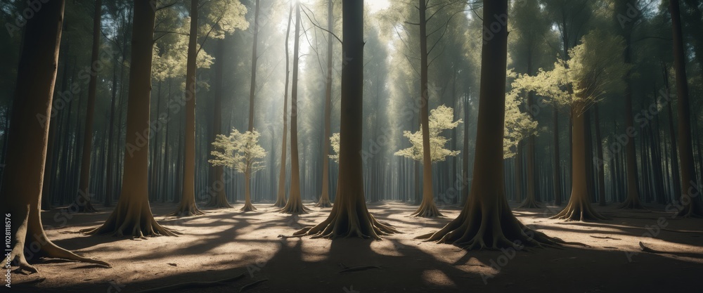Floating trees in a mysterious forest Floating trees in a mysterious forest