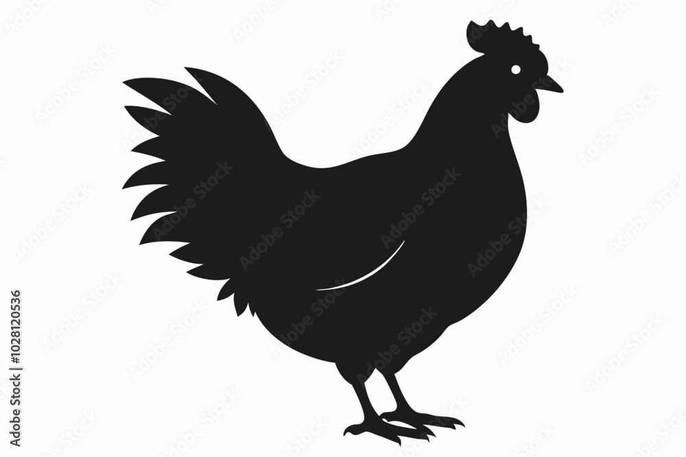 Hen silhouette vector, Chicken hen silhouette isolated on white background
Hen silhouette vector, Chicken hen silhouette isolated on white background