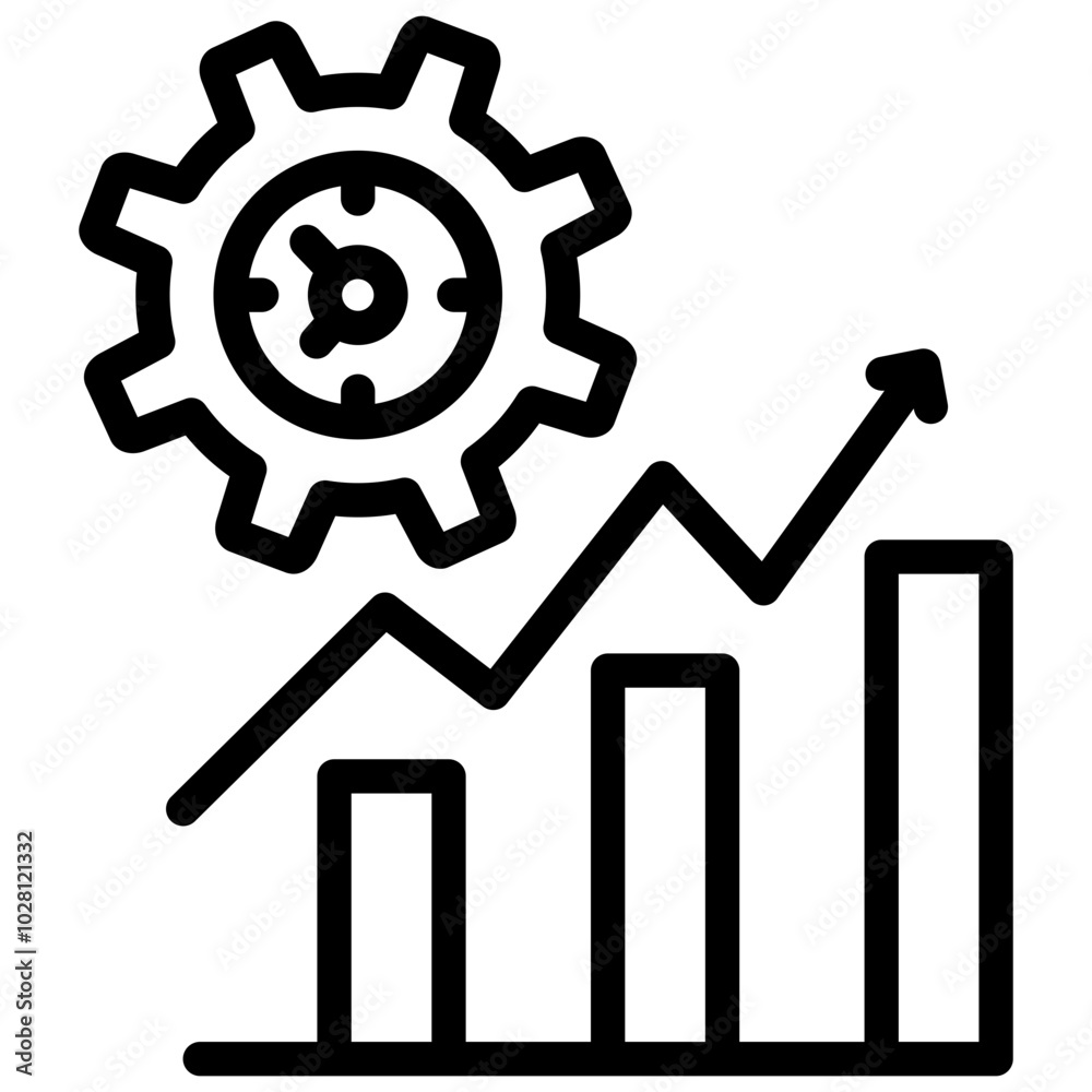 efficiency icon illustration design with outline efficiency icon illustration design with outline