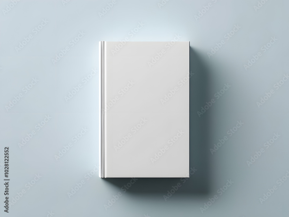 3d blank white book mock up template on light blue background 3d blank white book mock up template on light blue background