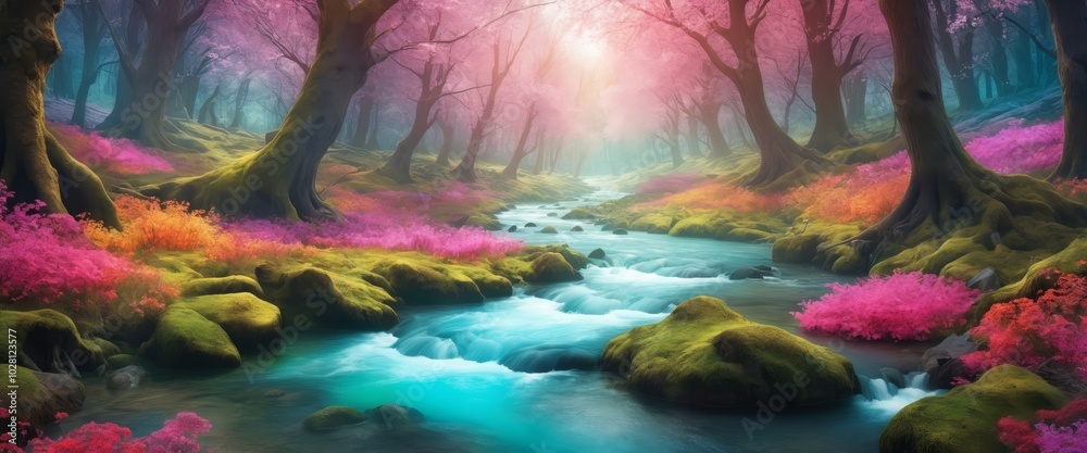 Fototapeta premium Surreal Spring River