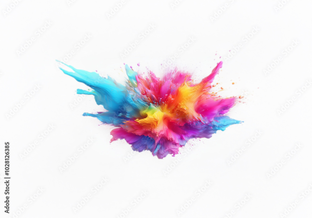 Fototapeta premium Abstract colorful paint explosion with splashes and streaks