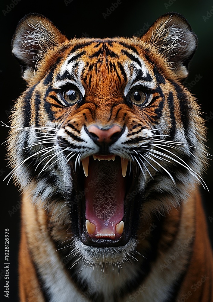 Fototapeta premium A cute animal at a party with a simple background and a surprised expression. 