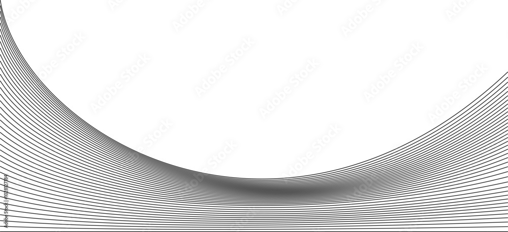 Naklejka premium Wavy Line Pattern Design Element Illustration