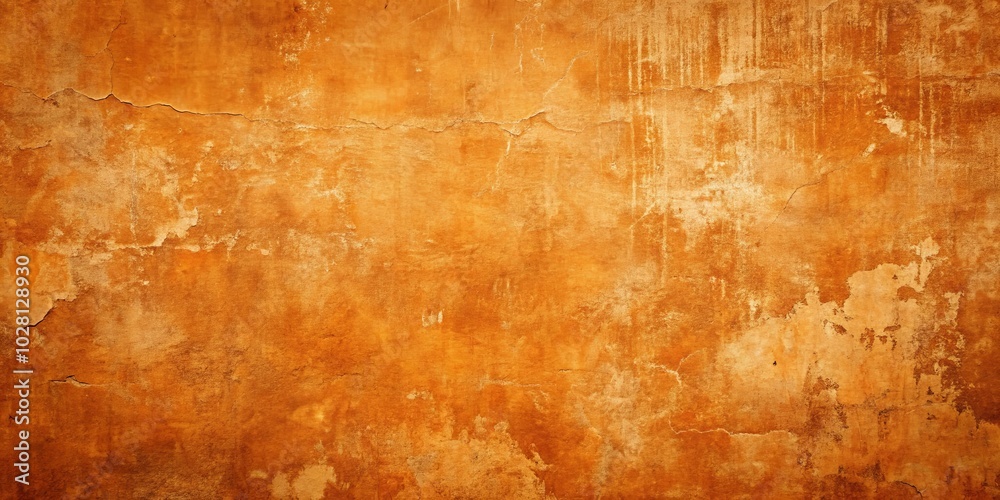 The textured surface of a weathered ochre wall, revealing the passage of time and the resilience of nature The textured surface of a weathered ochre wall, revealing the passage of time and the resilience of nature