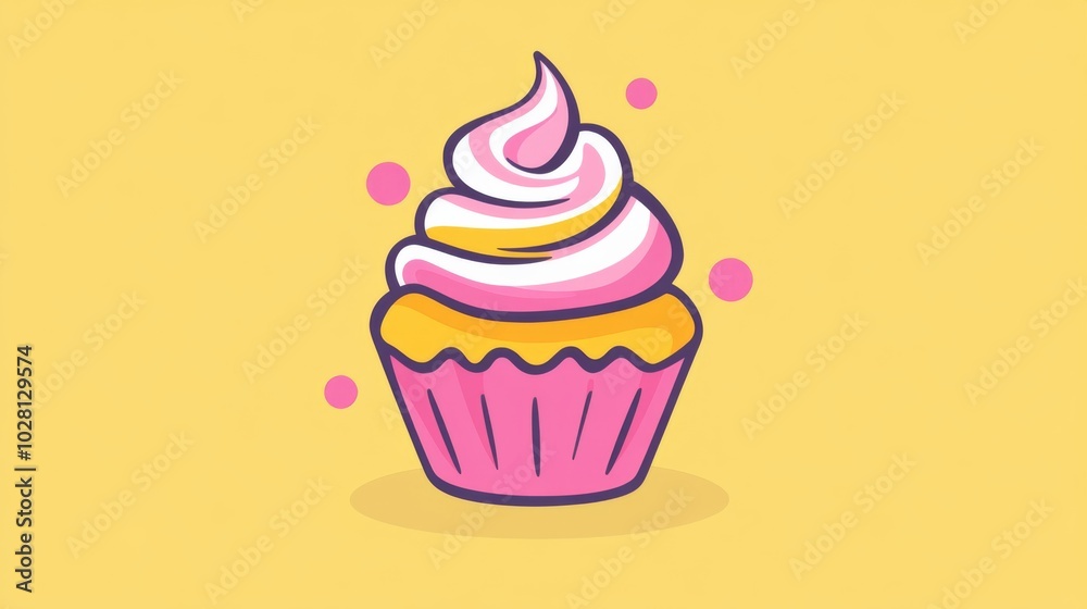 a playful logo featuring a cupcake with bold icing a playful logo featuring a cupcake with bold icing