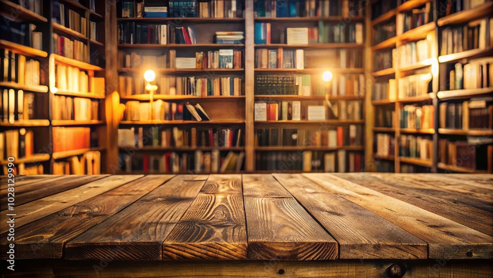 A rustic wooden table adorned with books and decor, nestled in a cozy library setting, offers ample copy space for creative project inspiration and ideas. A rustic wooden table adorned with books and decor, nestled in a cozy library setting, offers ample copy space for creative project inspiration and ideas.