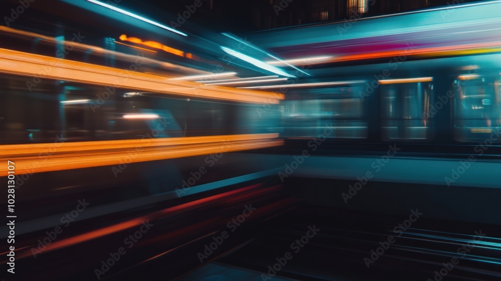 Blurred Lights of a Moving Train Blurred Lights of a Moving Train