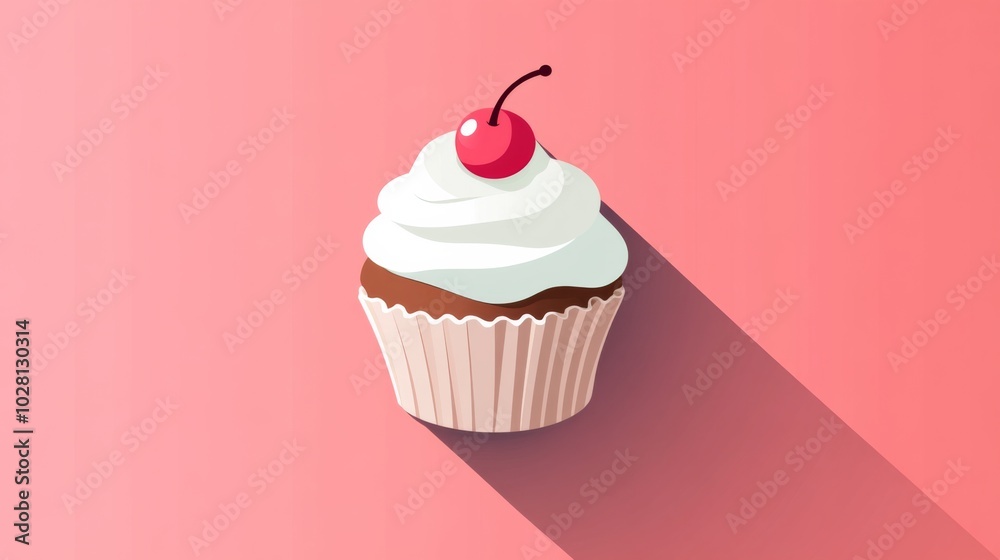 a sleek logo of cupcake with smooth icing a sleek logo of cupcake with smooth icing