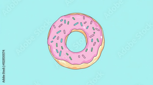 a sleek logo of a donut with icing