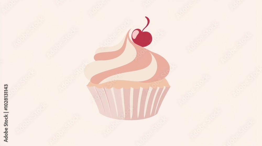 a minimalist logo of a cupcake with a swirl for graphic design a minimalist logo of a cupcake with a swirl for graphic design