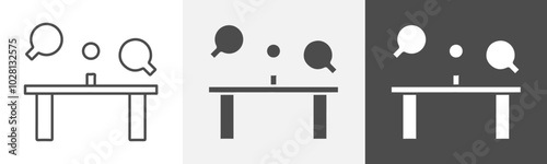 ping pong icon Vector illustration art