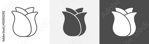 rose icon Vector illustration art