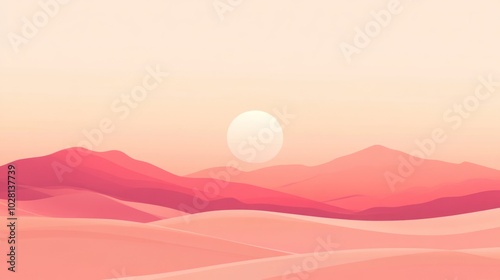 Minimalist sunset gradient, showcasing a simple and clean gradient with subtle transitions between light orange and soft pink, representing a refined and understated sunset aesthetic.