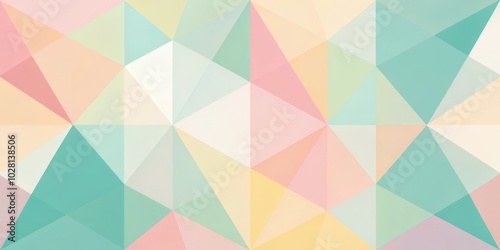 Wallpaper Mural A whimsical geometric design featuring soft candy pastel colors, perfect for enhancing creative projects with a playful yet serene aesthetic that inspires imagination and artistry. Torontodigital.ca