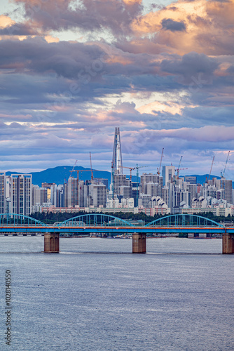 Canvas Print seoul skyline