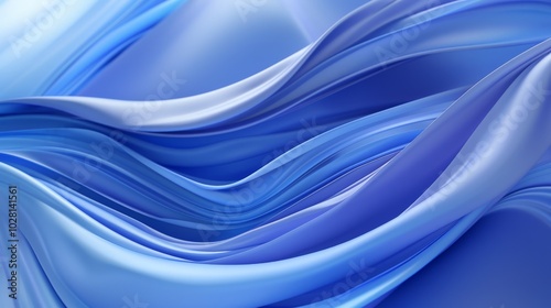 Wallpaper Abstract blue waves are creating a modern and minimalist background