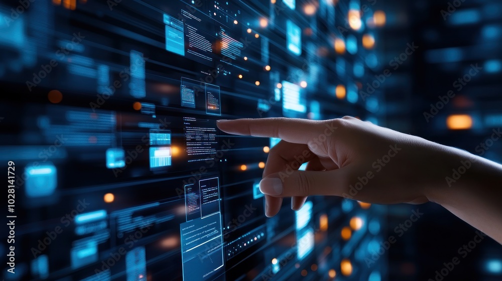 Hand Interacting with Digital Interface Hand Interacting with Digital Interface