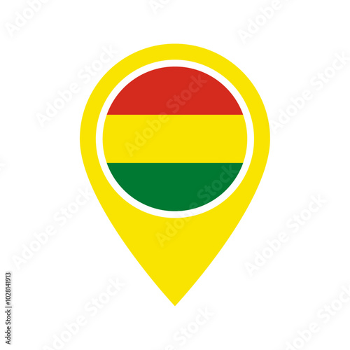 Bolivia flag location icon