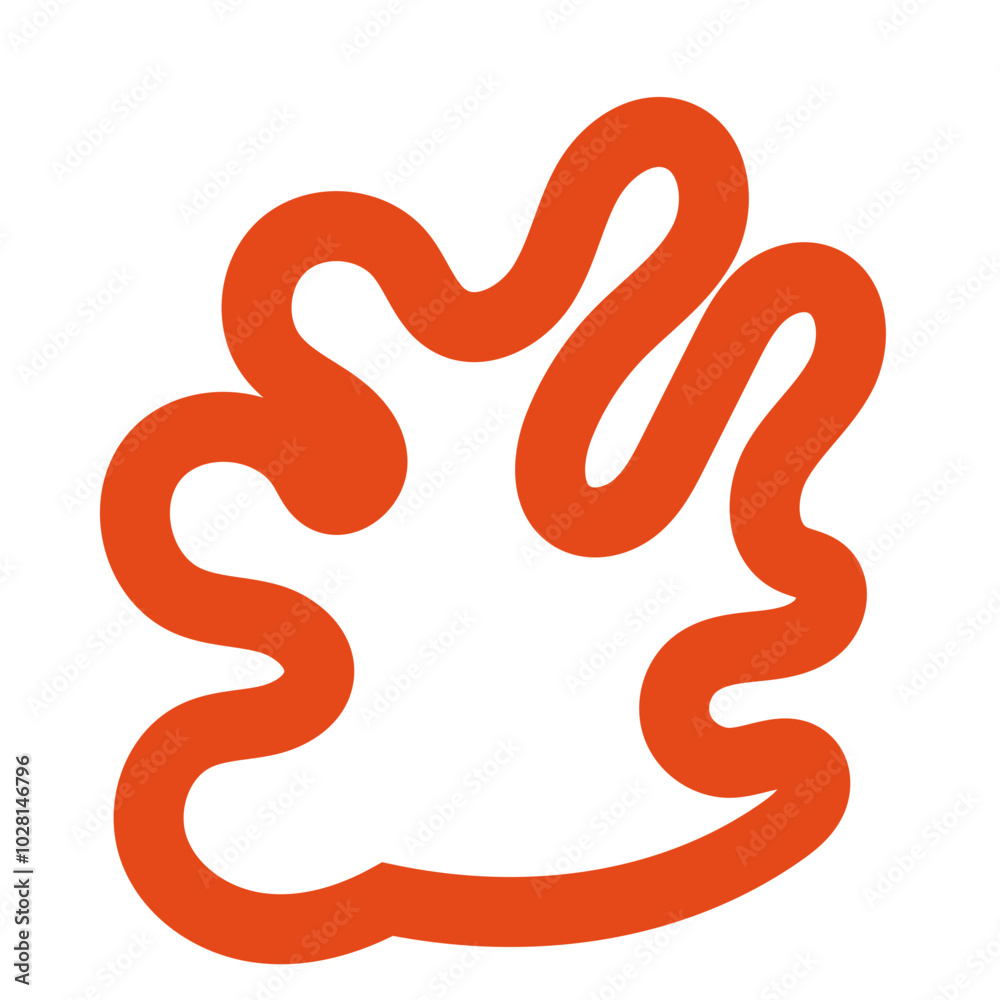 Orange outline abstract shapes Orange outline abstract shapes