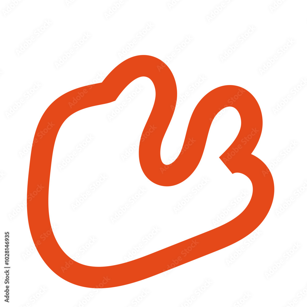 Orange outline abstract shapes Orange outline abstract shapes