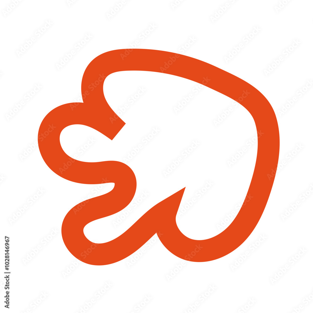 Orange outline abstract shapes Orange outline abstract shapes