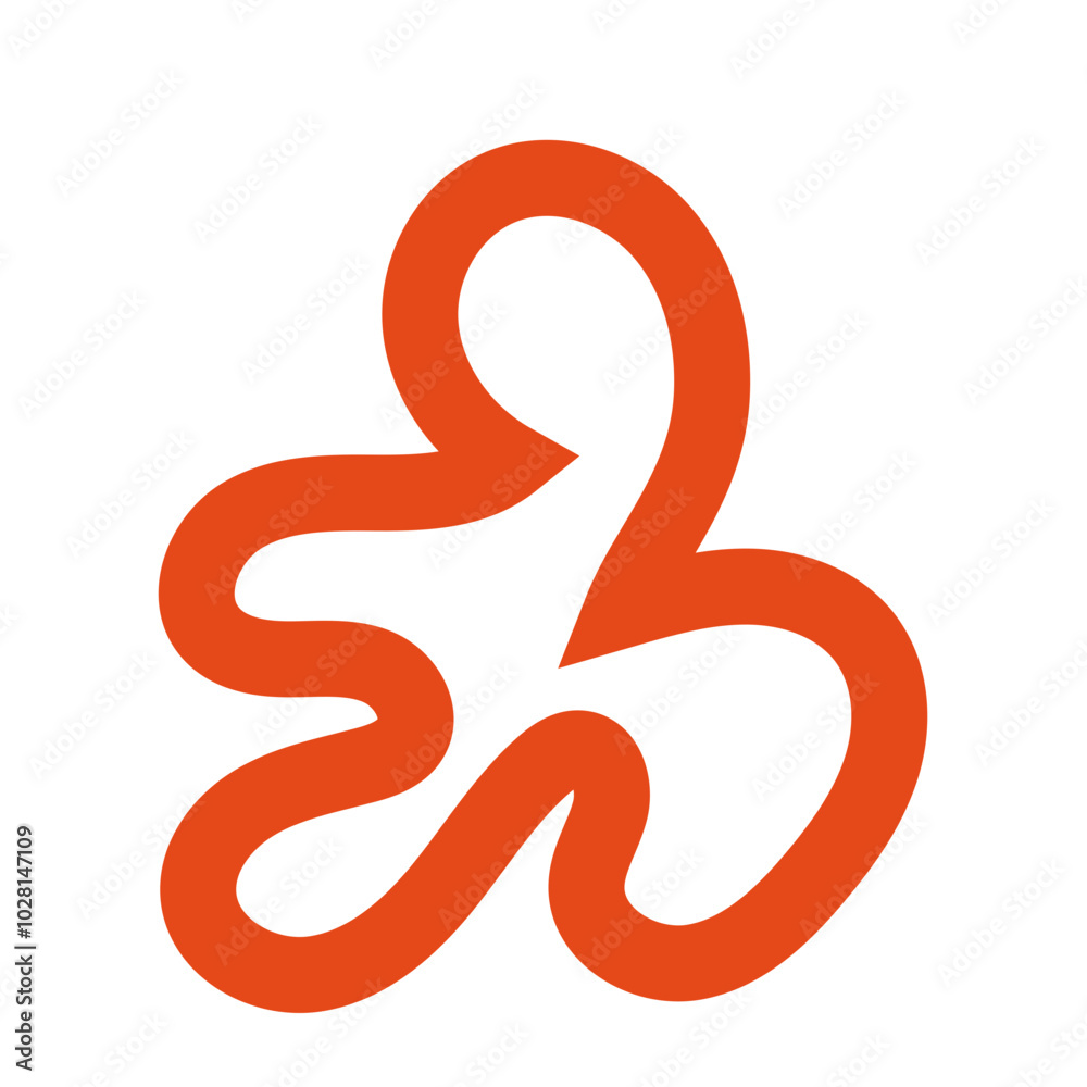 Orange outline abstract shapes Orange outline abstract shapes