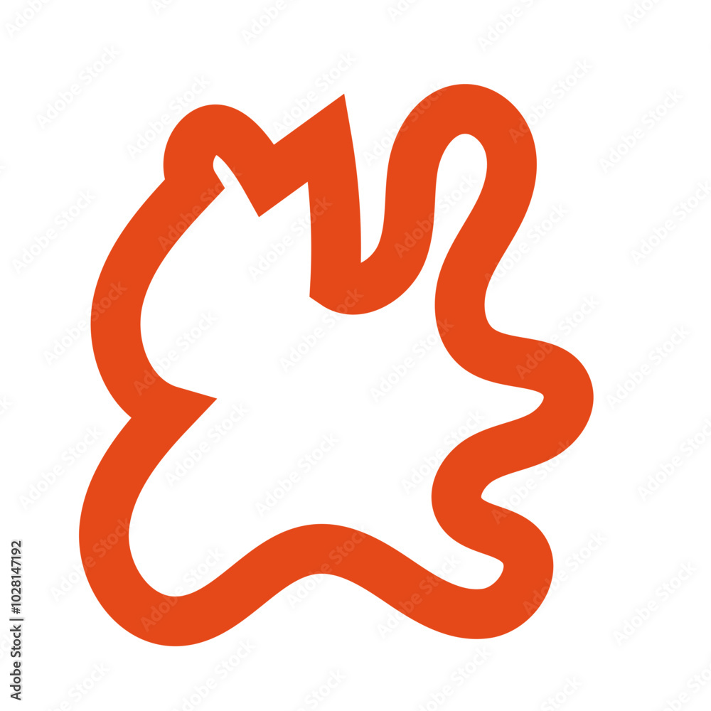 Orange outline abstract shapes Orange outline abstract shapes