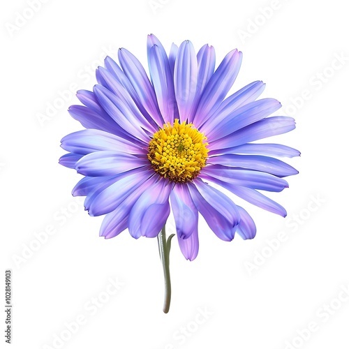 Aster Flower isolated on white background,